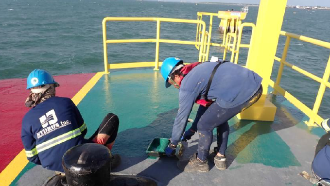 Rehabilitation of Two (2) Nos Breasting Dolphins - Paint Application